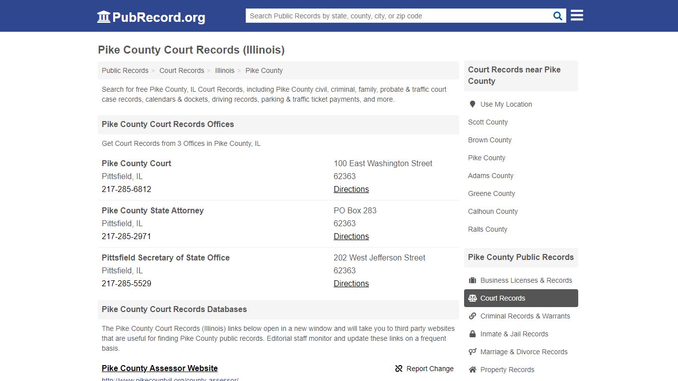 Free Pike County Court Records (Illinois Court Records)